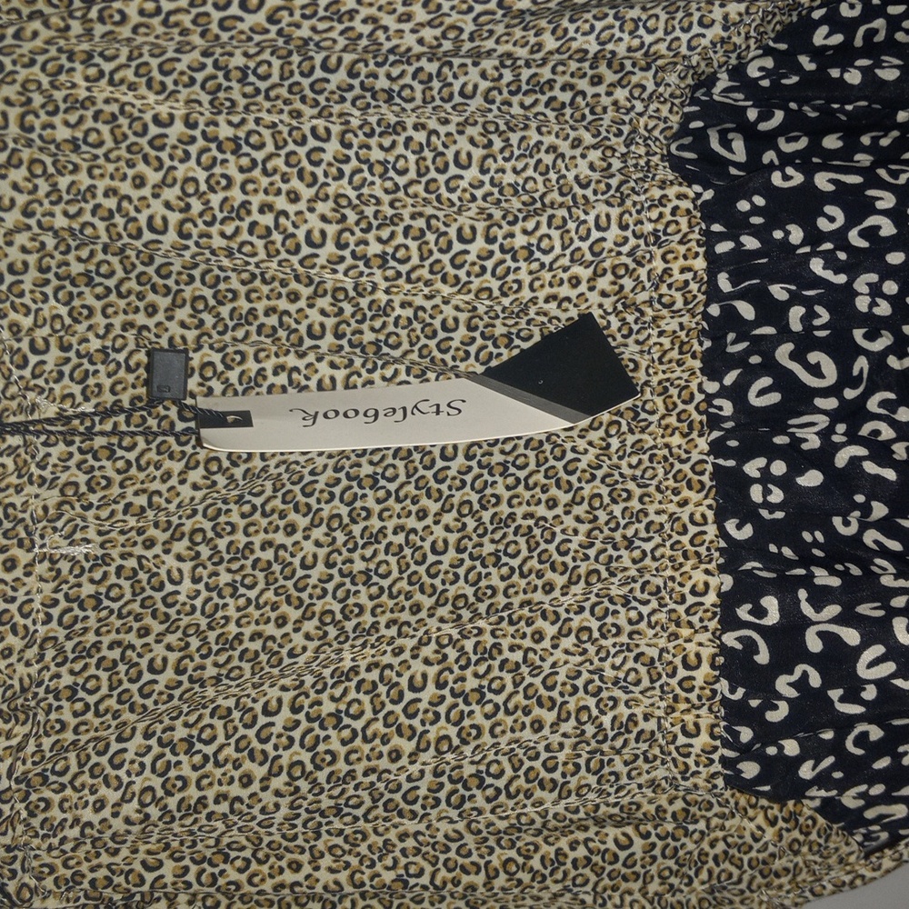 ♥️ Khaki Zebra Printed NWOT Medium Dress - Picture 5 of 5